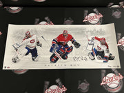 Patrick Roy Signed Auto 36x15 Photo "Triple Save" 5/100 Upper Deck UDA COA0