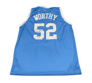 James Worthy Signed North Carolina Custom Jersey Beckett Witness BAS COA0