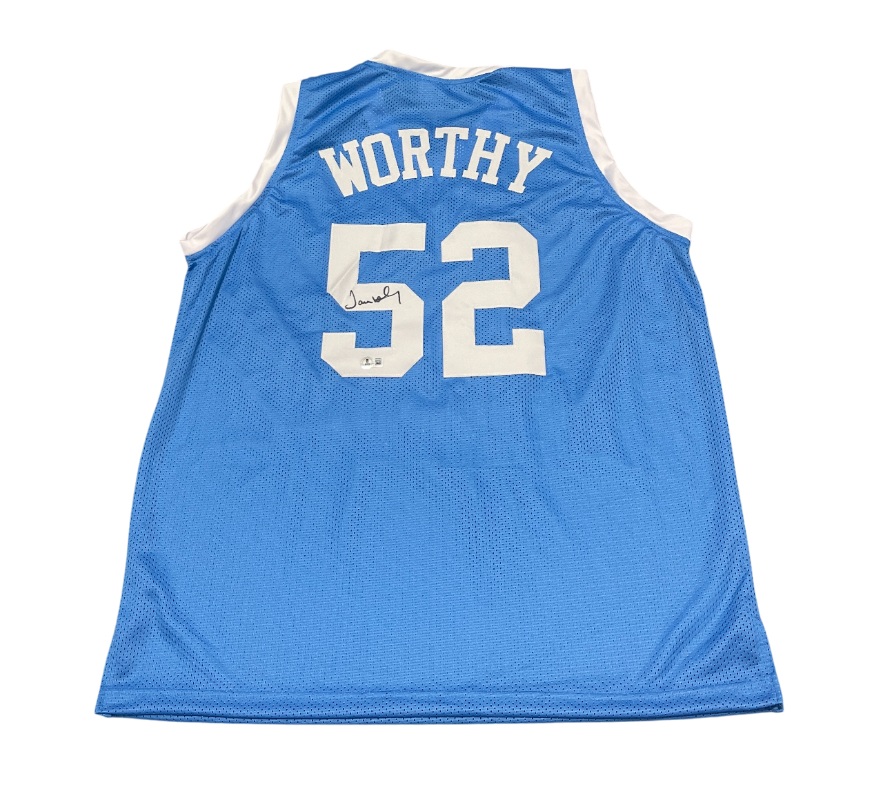 James Worthy Signed North Carolina Custom Jersey Beckett Witness BAS COA0
