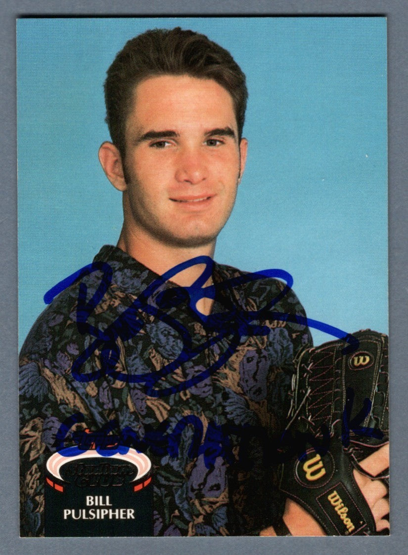 Bill Pulsipher Signed 1992 Topps Stadium Club RC w/ Generation K  LSCM COA Mets0