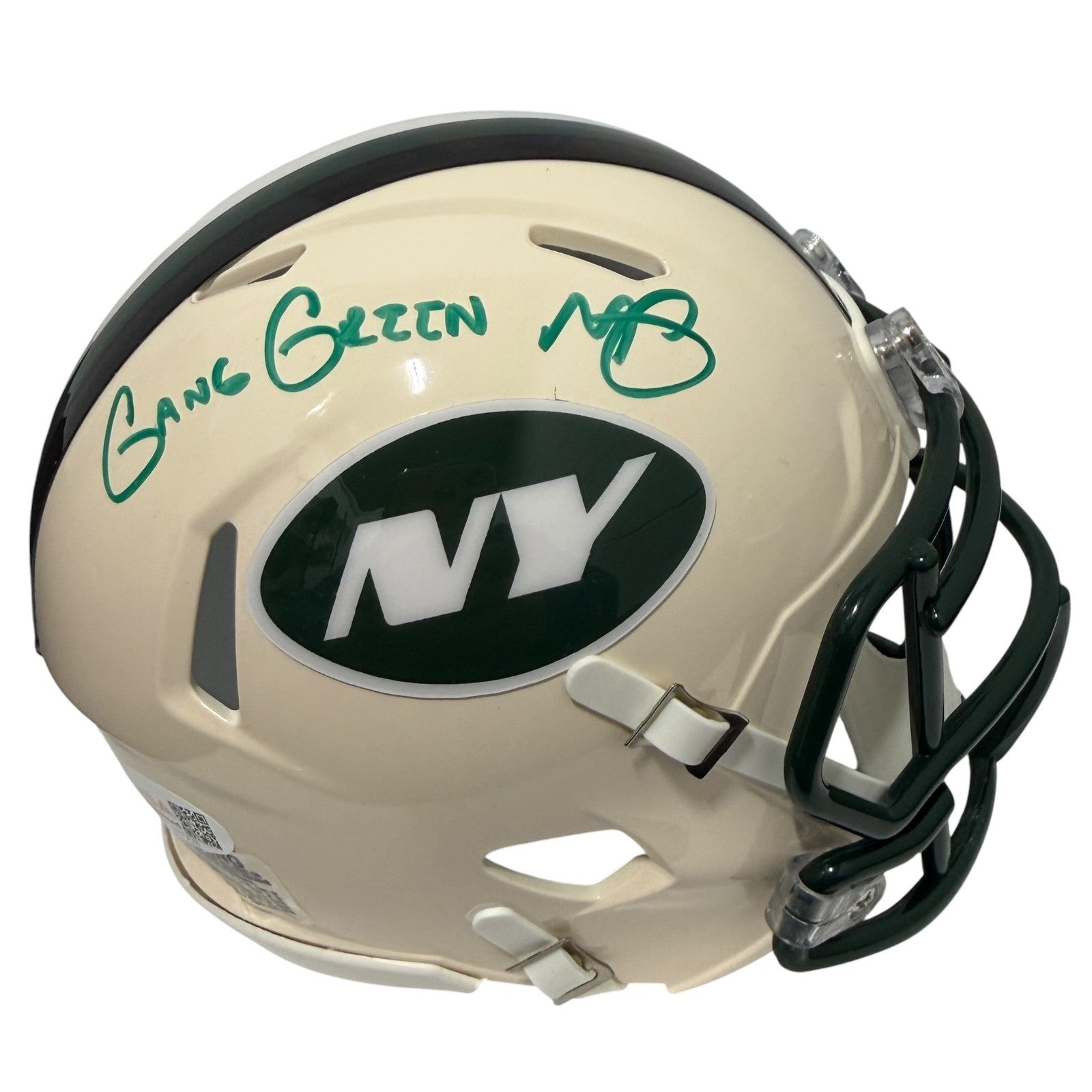 Minkah Fitzpatrick Signed Jets Retro Mini Helmet w/ Gang Green JSA Witness COA0