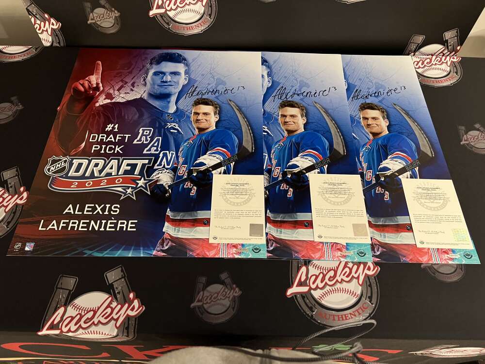 Alexis Lafreniere Signed 20x24 Photo Draft Day Upper Deck UDA COA NY Rangers5