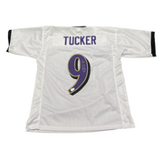 Justin Tucker Signed Baltimore Ravens Custom Jersey Beckett Witness BAS COA0