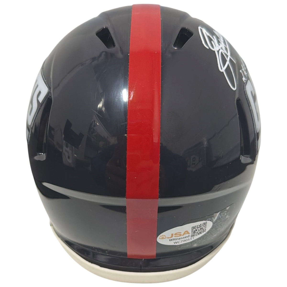 Sean Landeta Signed New York Giants TB Mini Helmet w/ 2x SB Champs JSA Wit COA2