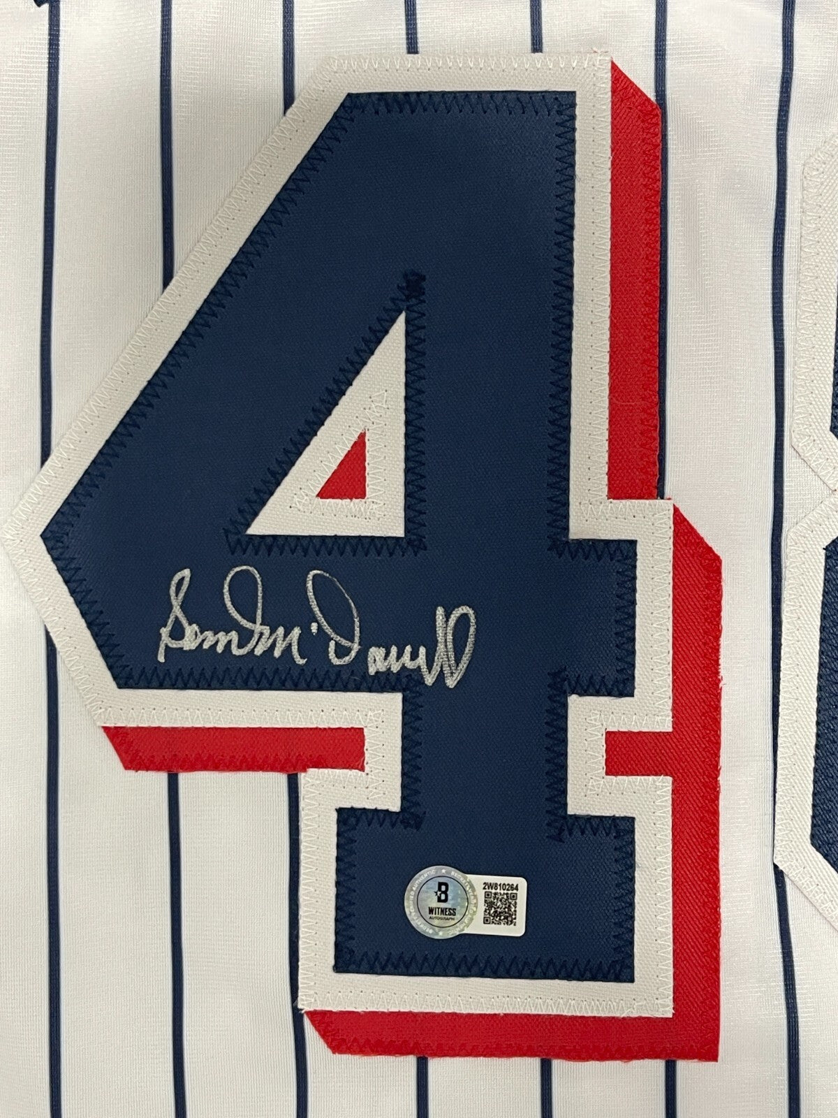 Sam McDowell Signed Cleveland Indians Custom Jersey Beckett Witness BAS COA1