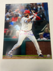 Nomar Mazara Signed Auto Autographed 16x20 Photo LSCM COA HOLO Texas Rangers PF0