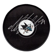 Macklin Celebrini Signed Autographed San Jose Sharks Logo Puck Fanatics COA0