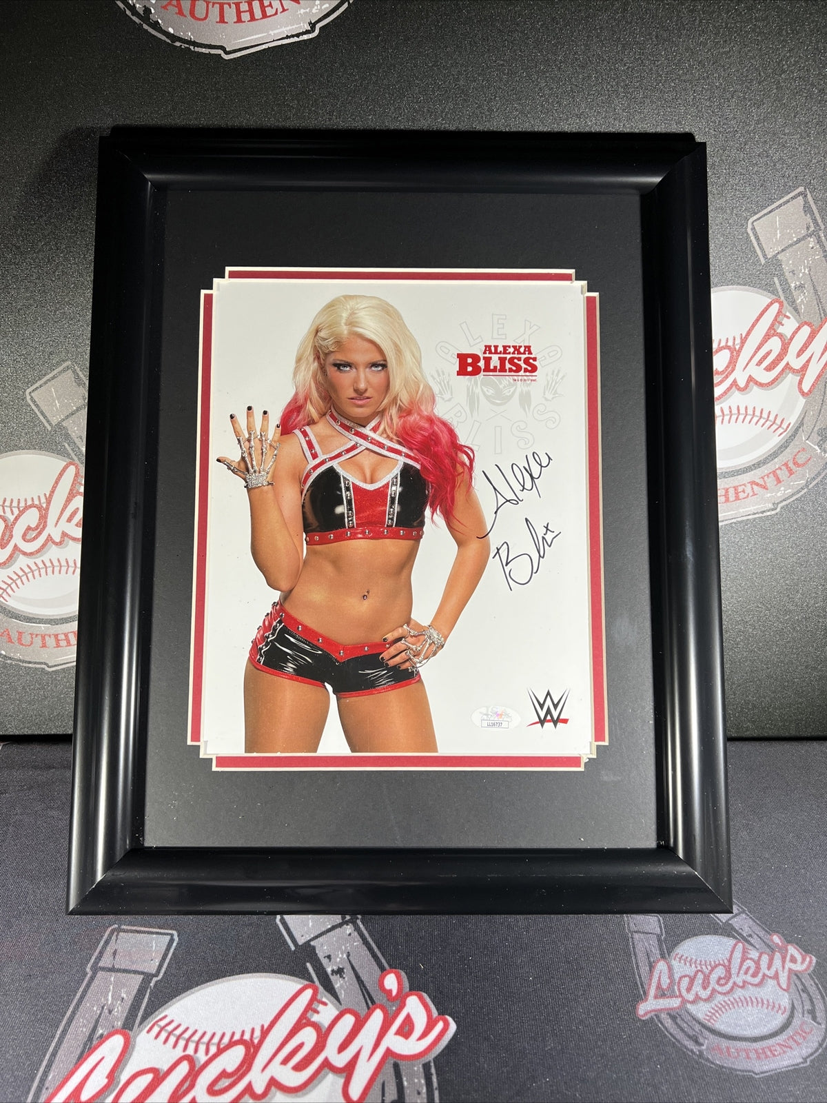 Alexa Bliss Signed Framed 8x10 Photo 2017 Rookie Year WWE Promo RC JSA COA0
