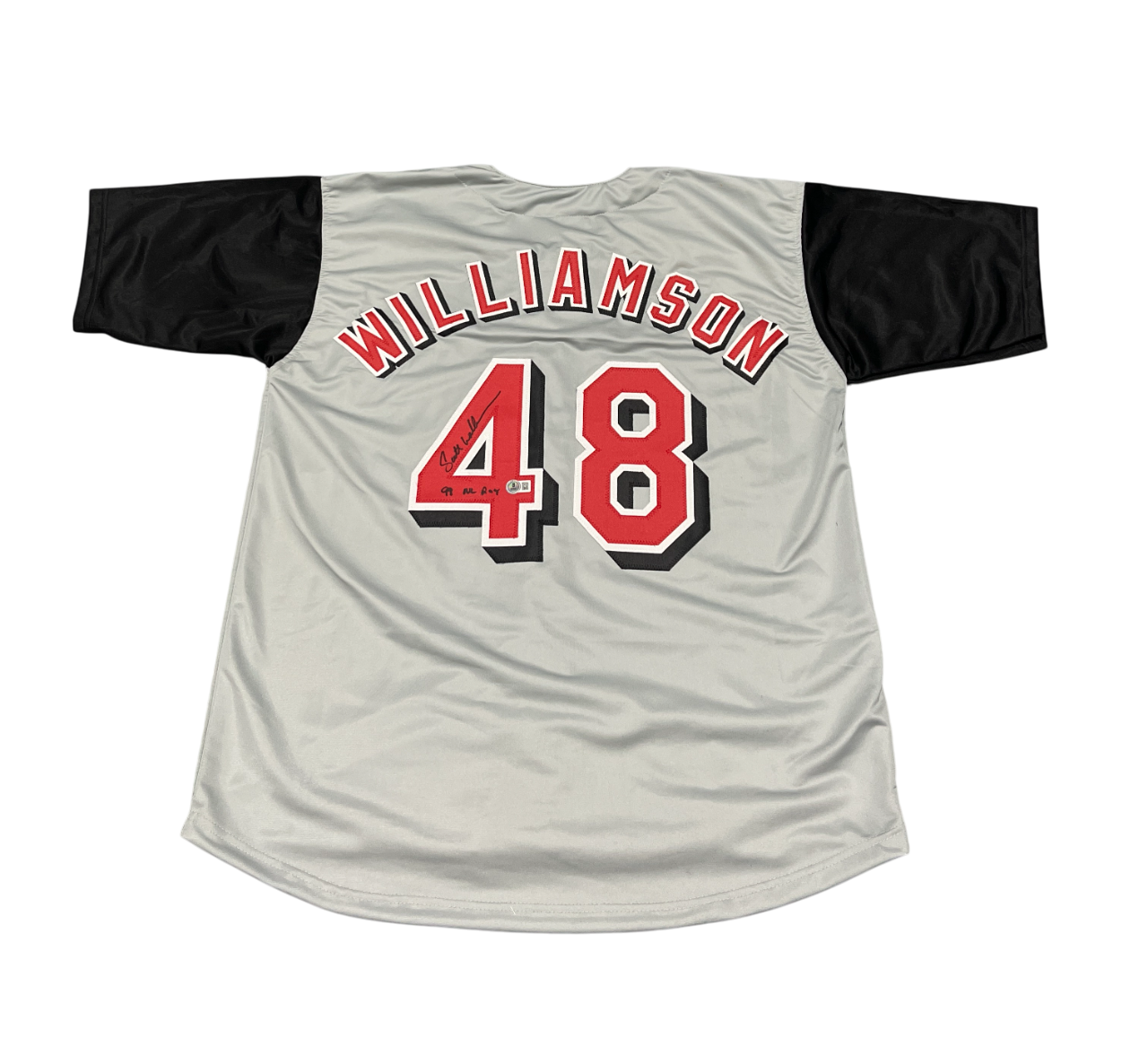 Scott Williamson Signed Reds Custom Jersey w/ 1999 NL ROY Beckett BAS COA0