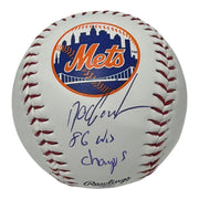Doc Gooden Signed Rawlings Mets Logo Baseball w/ 86 WS Champs JSA Witness COA0