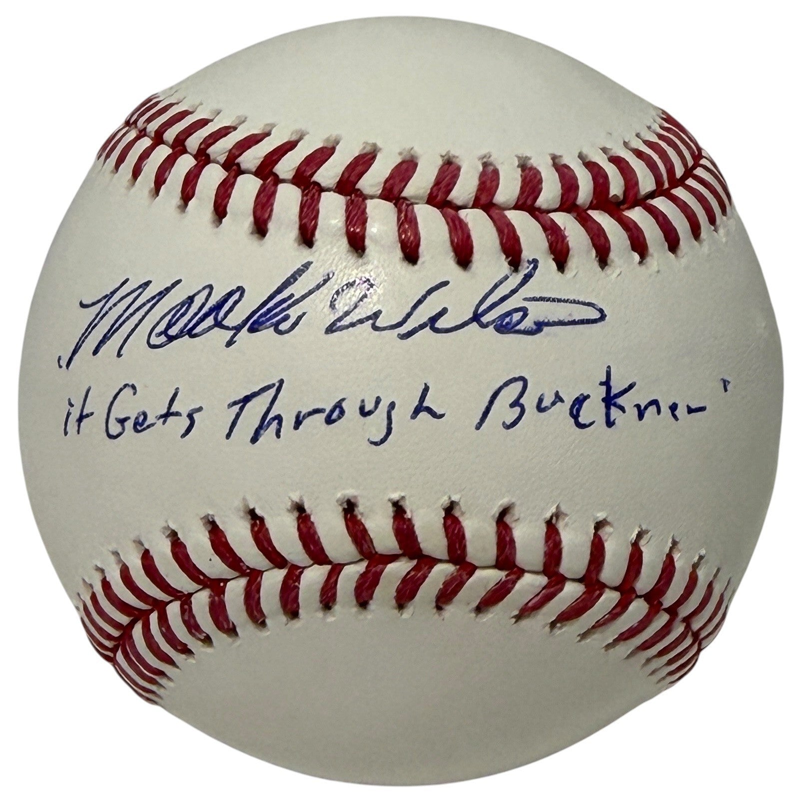 Mookie Wilson Signed ROMLB Baseball w/ It Gets Through Buckner JSA Witness COA0
