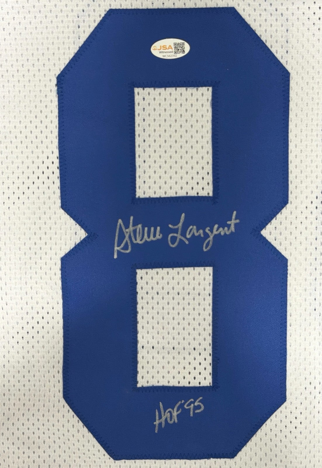 Steve Largent Signed Seattle Seahawks Custom Jersey w/ HOF 95 JSA Witness COA1
