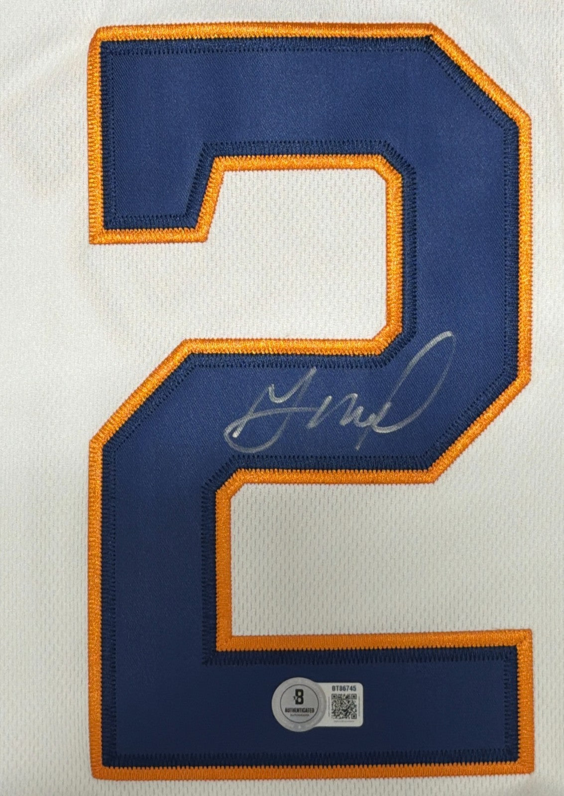 Jose Altuve Signed Autographed Houston Astros Custom Replica Jersey BAS COA1