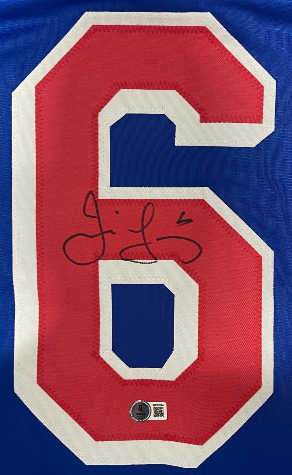 Jaromir Jagr Signed New York Rangers Custom Jersey Beckett Witness BAS COA1