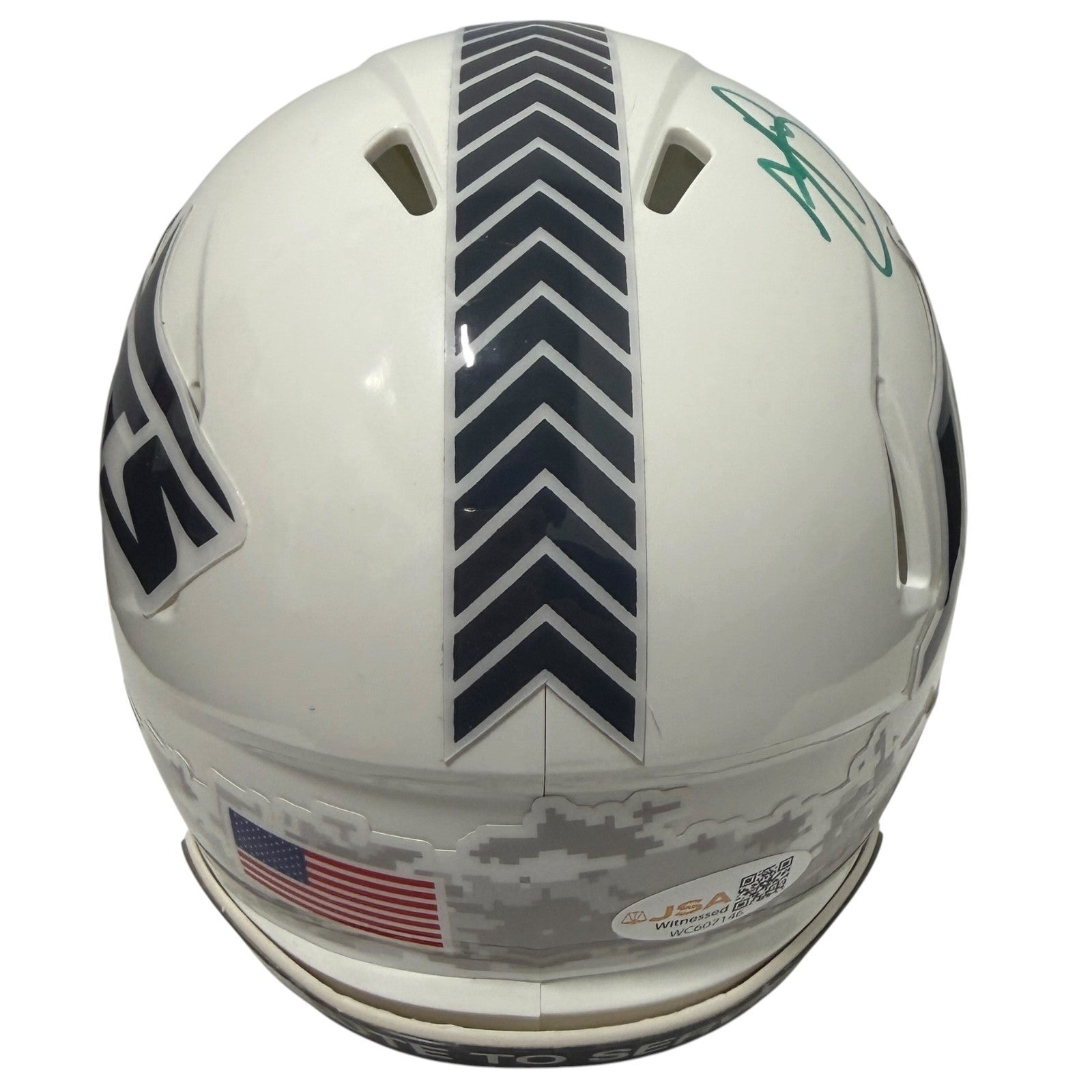 Minkah Fitzpatrick Signed New York Jets Salute Mini Helmet JSA Witness COA2
