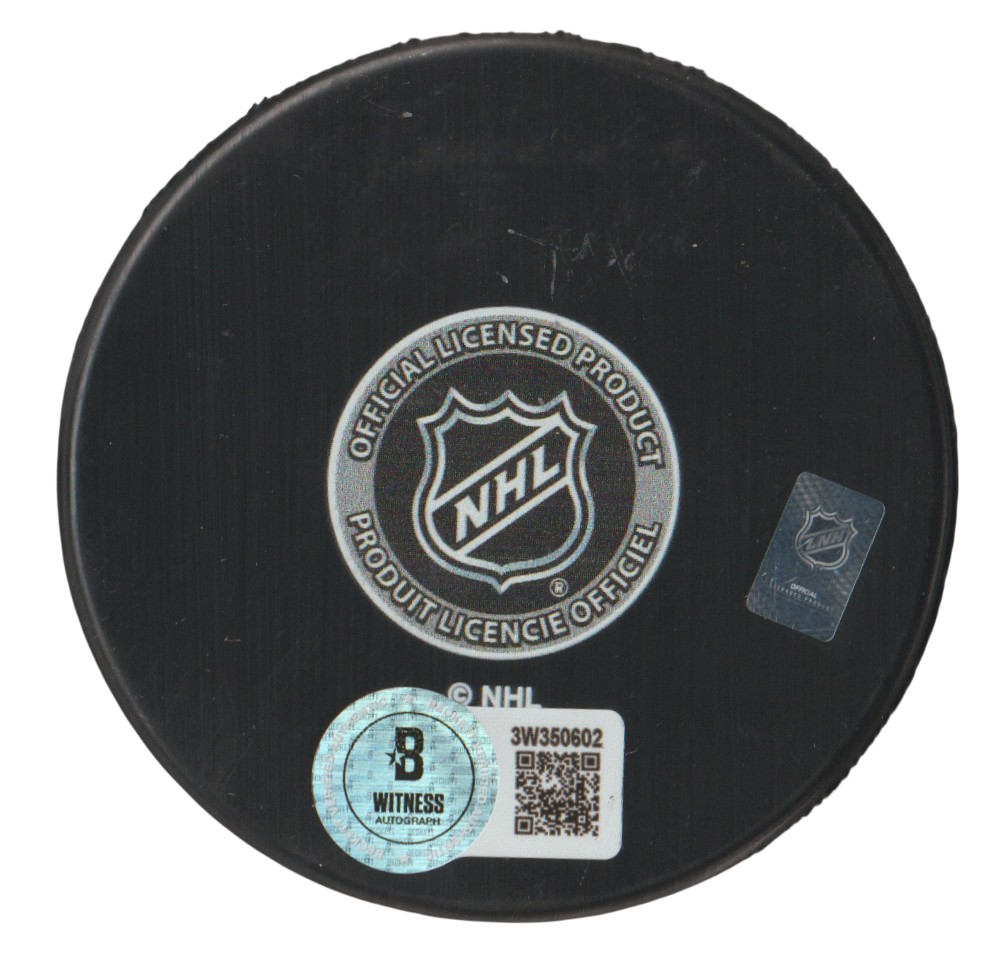 Brian Propp Signed Philadelphia Flyers 50th Puck w/ Guffaw Beckett Wit BAS COA1