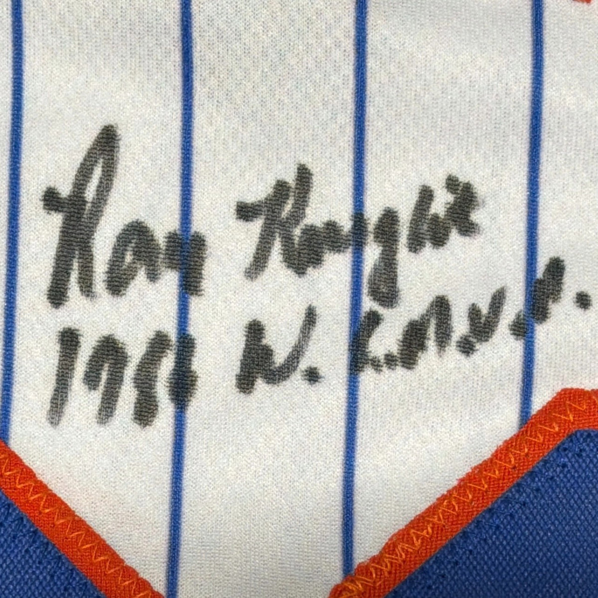 New York Mets 1986 World Series (23 Auto) Team Signed Custom Jersey Insc JSA COA2