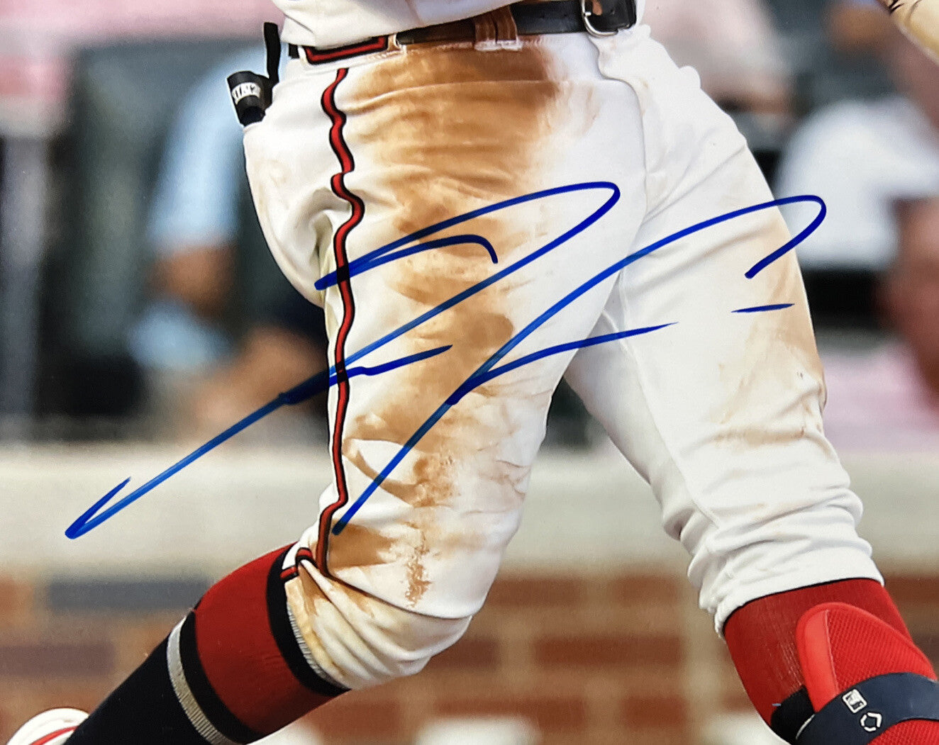 Ronald Acuna Jr Signed Framed 16x20 Photo Post Season Beckett BAS COA1