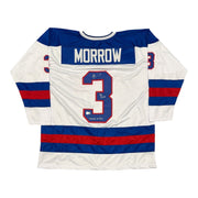 Ken Morrow Signed USA Custom Jersey w/ 80 Gold Miracle on Ice Beckett W BAS COA0