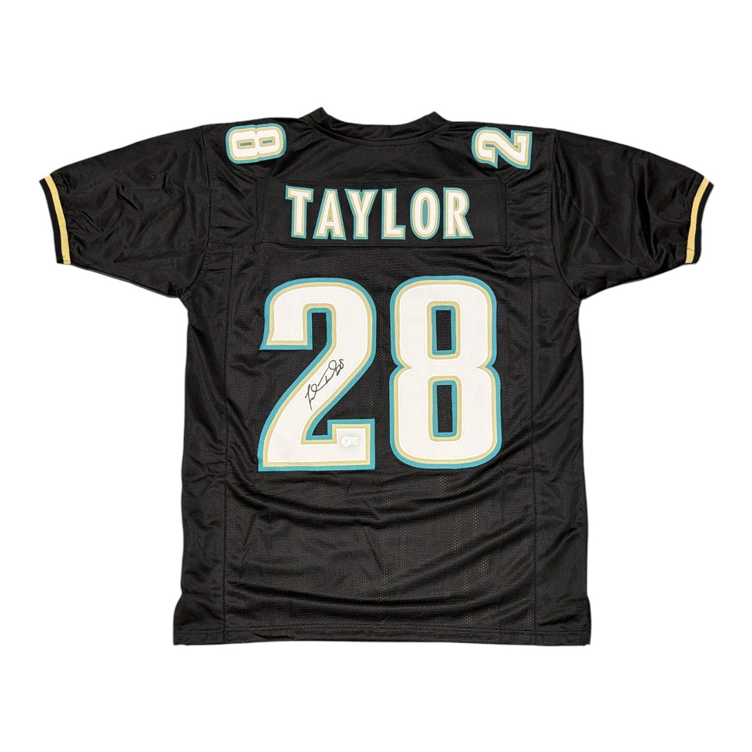 Fred Taylor Signed Jacksonville Jaguars Custom Jersey Beckett Witness BAS COA0