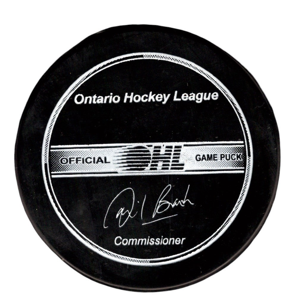 Connor McDavid Signed Autographed Erie Otters OHL Game Puck Upper Deck UDA COA1