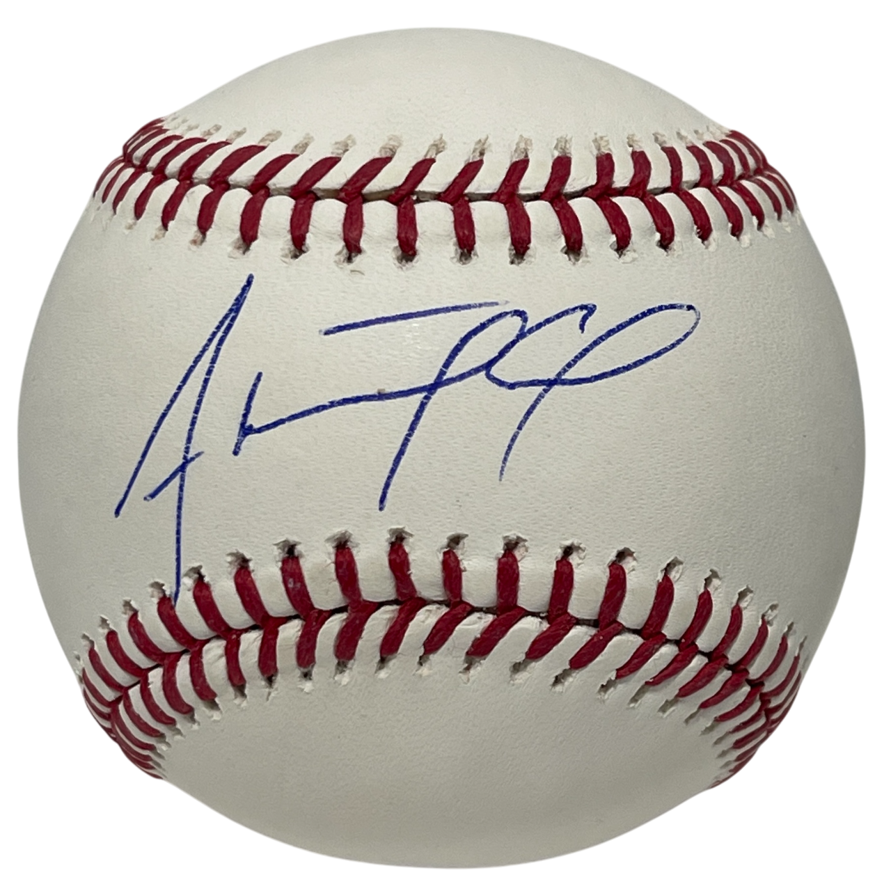 Adolis Garcia Signed Rawlings ROMLB Baseball Beckett Witness BAS COA Rangers0