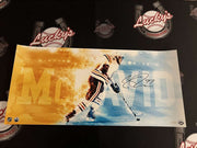 Connor McDavid Signed 12x26 Photo "Fire Speed" Upper Deck UDA COA Oilers B0