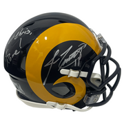 Jim Everett Signed Rams TB Mini Helmet Not Chris F**K Jim Rome Beckett W BAS COA0