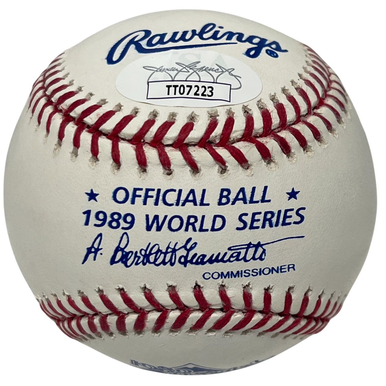 Mark McGwire & Jose Canseco Dual Signed 1989 World Series WS Baseball In JSA COA2