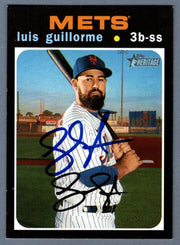Luis Guillorme Signed 2020 Topps Heritage High Number 682 LSCM COA New York Mets0