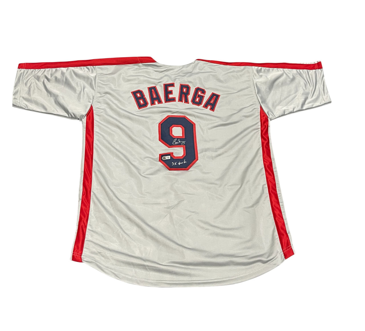 Carlos Baerga Signed Cleveland Custom Jersey w/ 3x All Star Beckett Wit BAS COA0