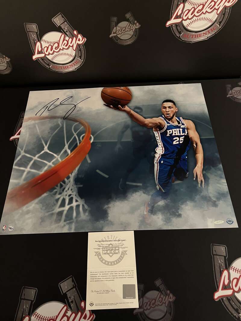 Ben Simmons Signed 24x20 Photo Above The Clouds Upper Deck UDA COA 76ers3