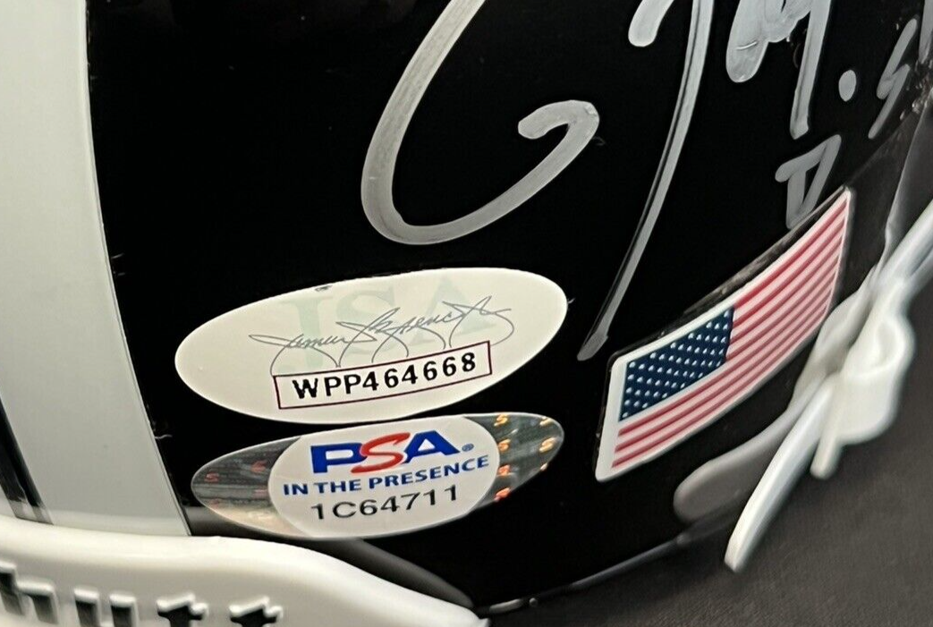 Jamie Foxx & Lawrence Taylor Signed Any Given Sunday Sharks Mini Helmet PSA JSA2