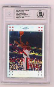 Greg Oden 2007-08 Topps Chrome Refractor #/1499 RC Signed w #1 Pick BGS BAS Auto0
