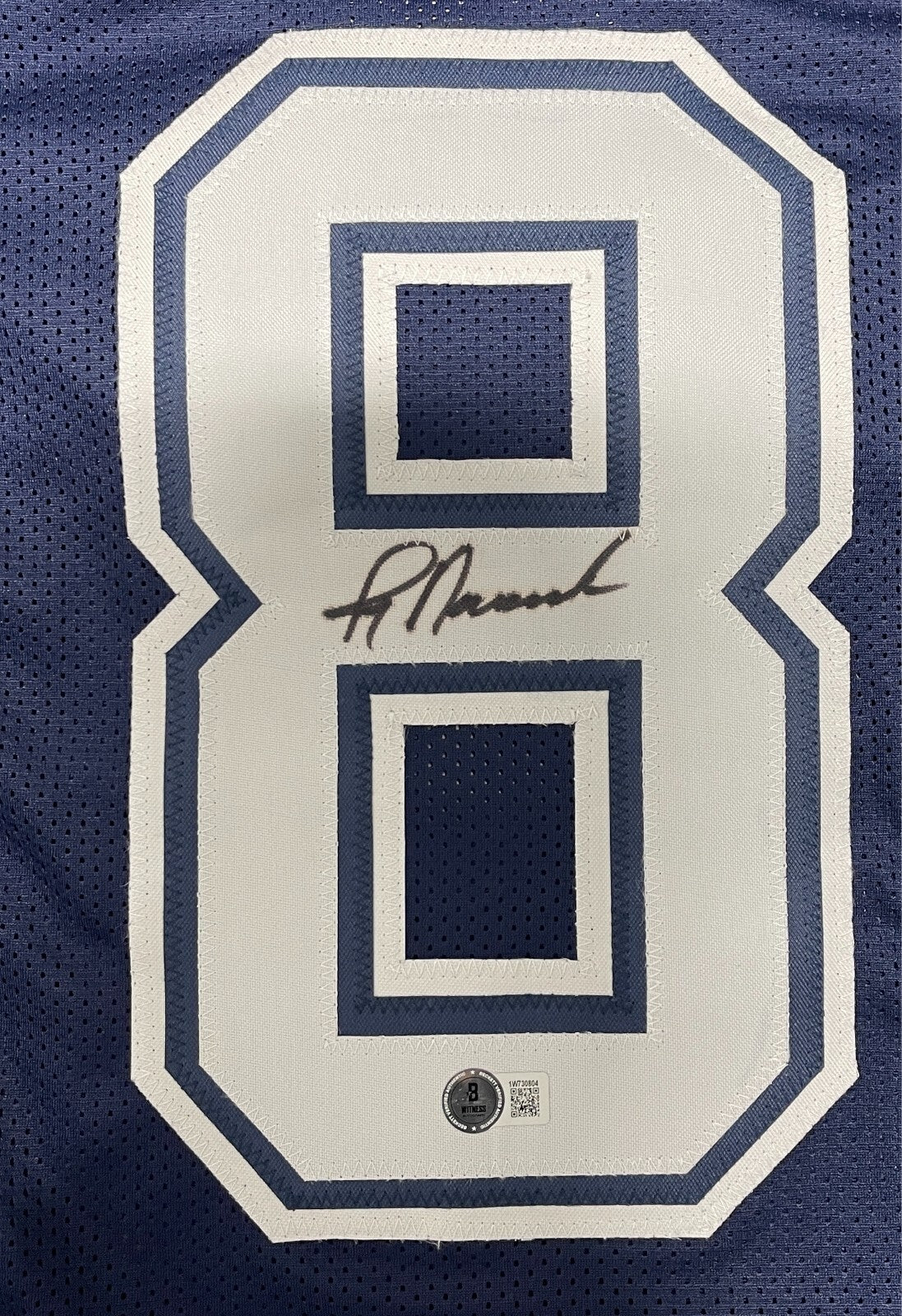 Jay Novacek Signed Dallas Cowboys Custom Jersey Beckett Witness BAS COA1