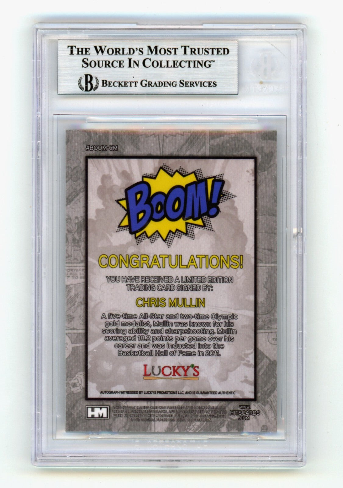 Chris Mullin 2024 Hits Memorabilia BOOM Silver Signed BGS BAS Auto Golden State1