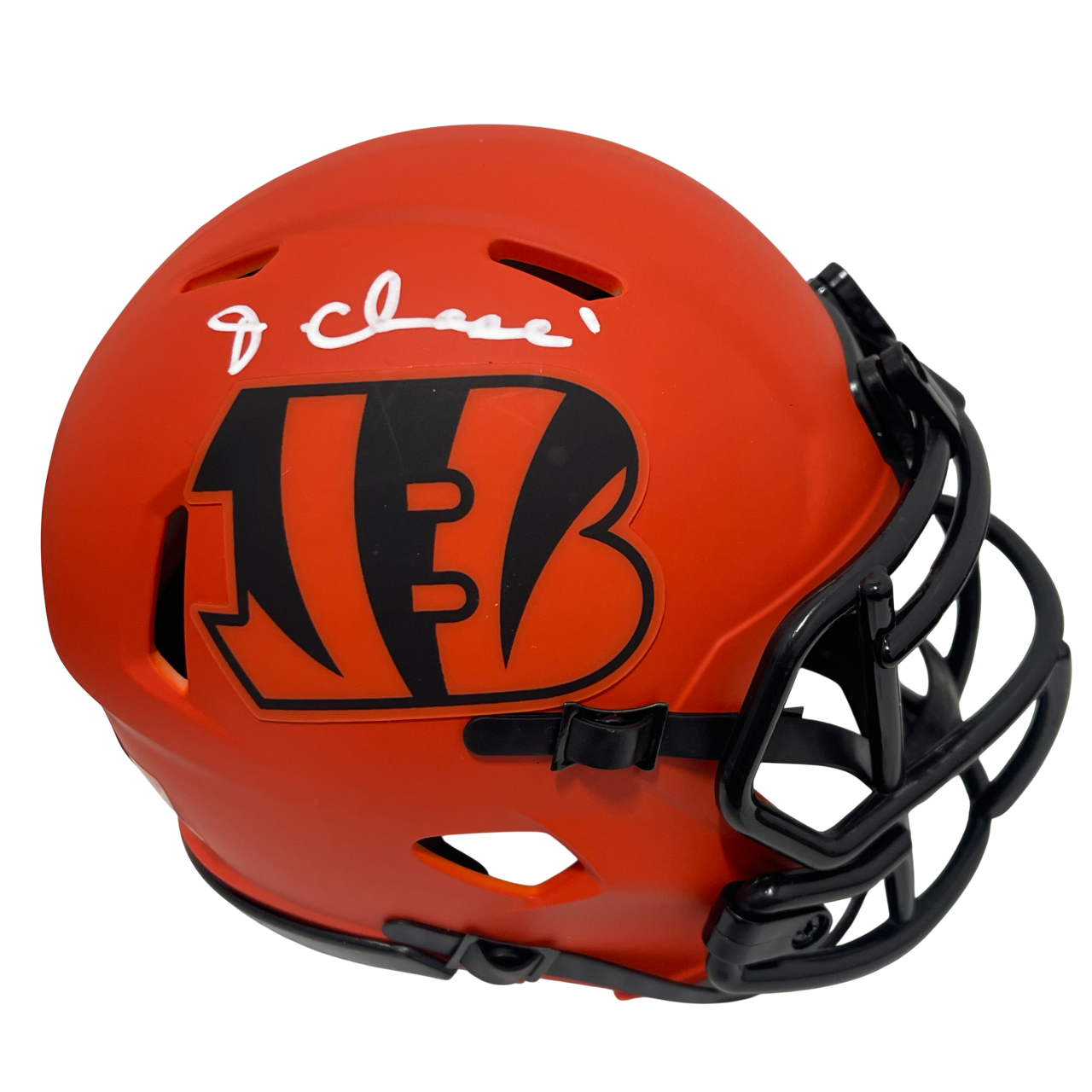 Ja'Marr Chase Signed Cincinnati Bengals Rave Mini Helmet Beckett BAS COA0