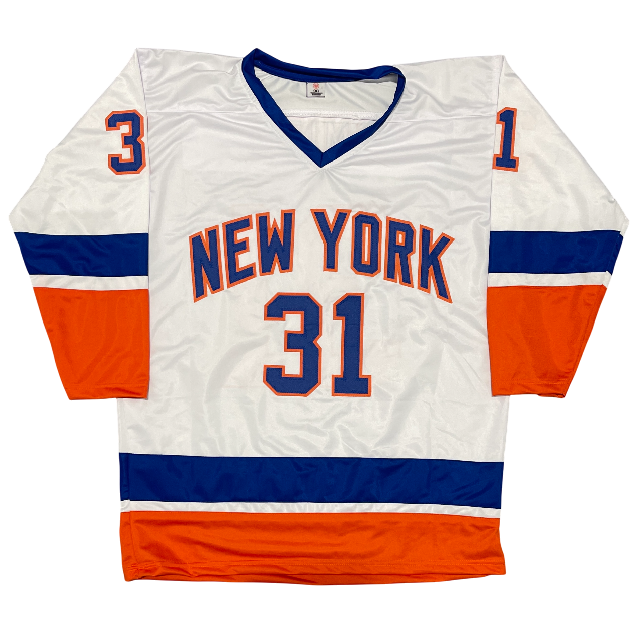 Billy Smith Signed New York Islanders Custom Jersey w/ 3 Ins Beckett Wit BAS COA2