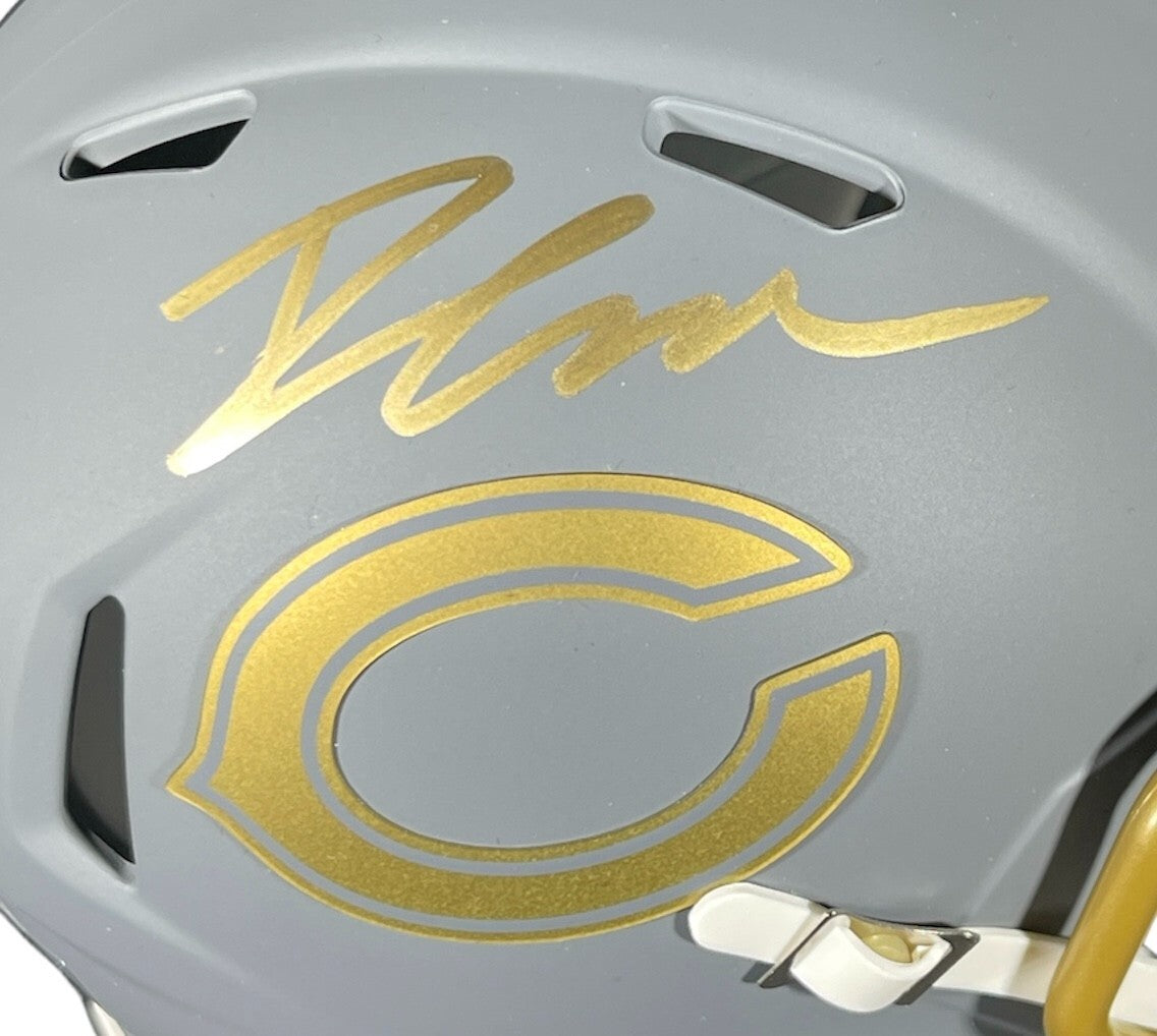 D'Andre Swift Signed Autographed Chicago Bears Slate Mini Helmet JSA Witness COA1