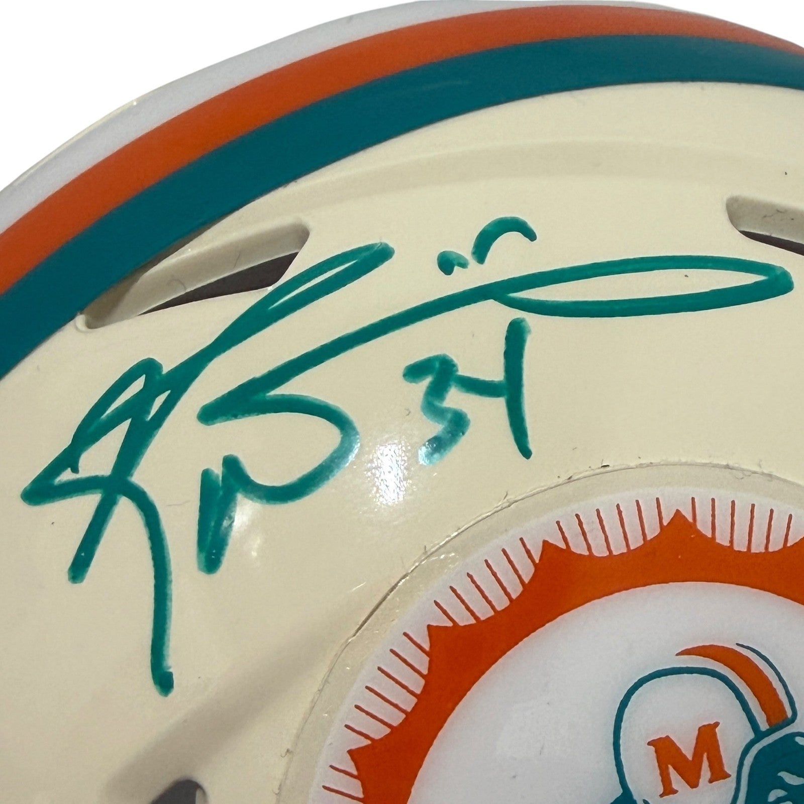 Ricky Williams Signed Dolphins Retro Mini Helmet w Smoke Weed Everyday JSA W COA1