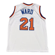 Charlie Ward Signed New York Knicks Custom Jersey w/ 99 ECF Champs JSA Wit COA0