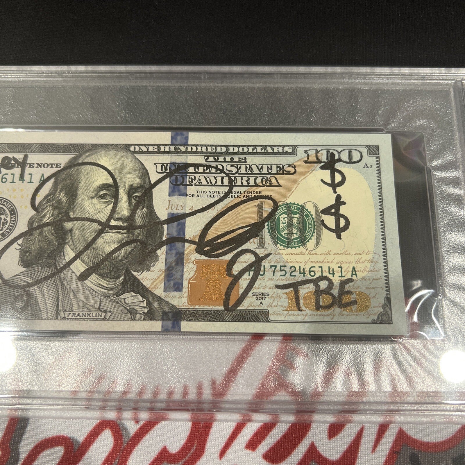 Floyd Mayweather Jr Signed $100 Bill US Currency x4 Inscriptions PSA 10 Auto L2