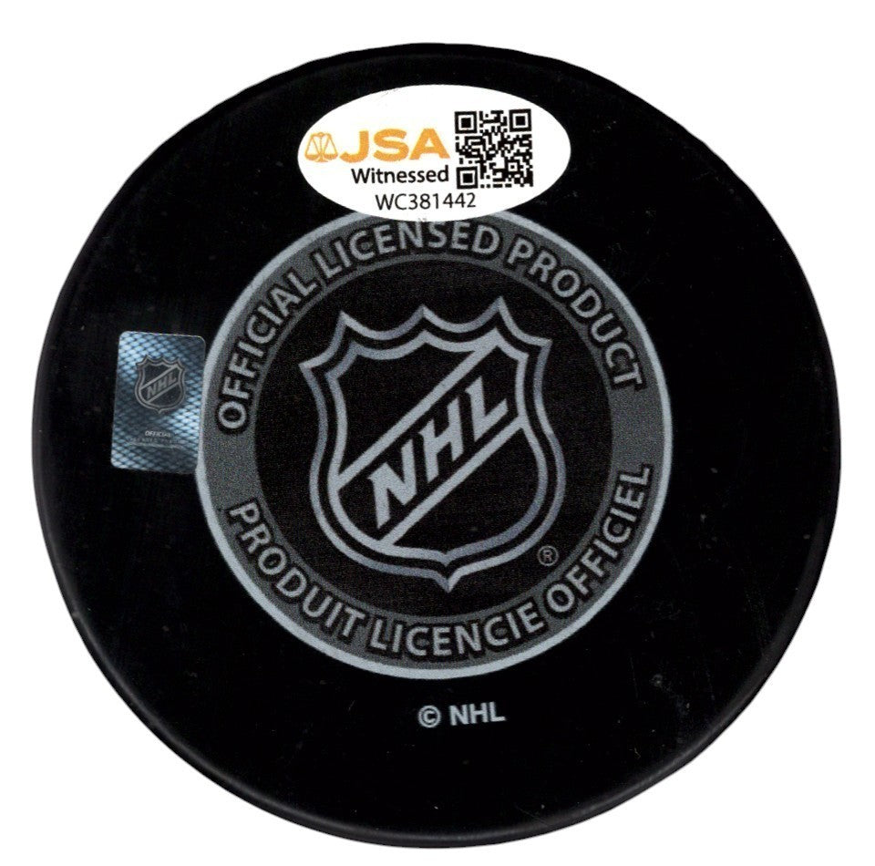 Mike Modano Signed Autographed Stars 1999 Stanley Cup Puck JSA Witness COA1