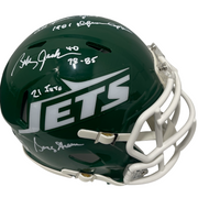 Bobby Jackson Signed Jets TB Mini Helmet w/ 5x Insc Beckett Witness BAS COA0
