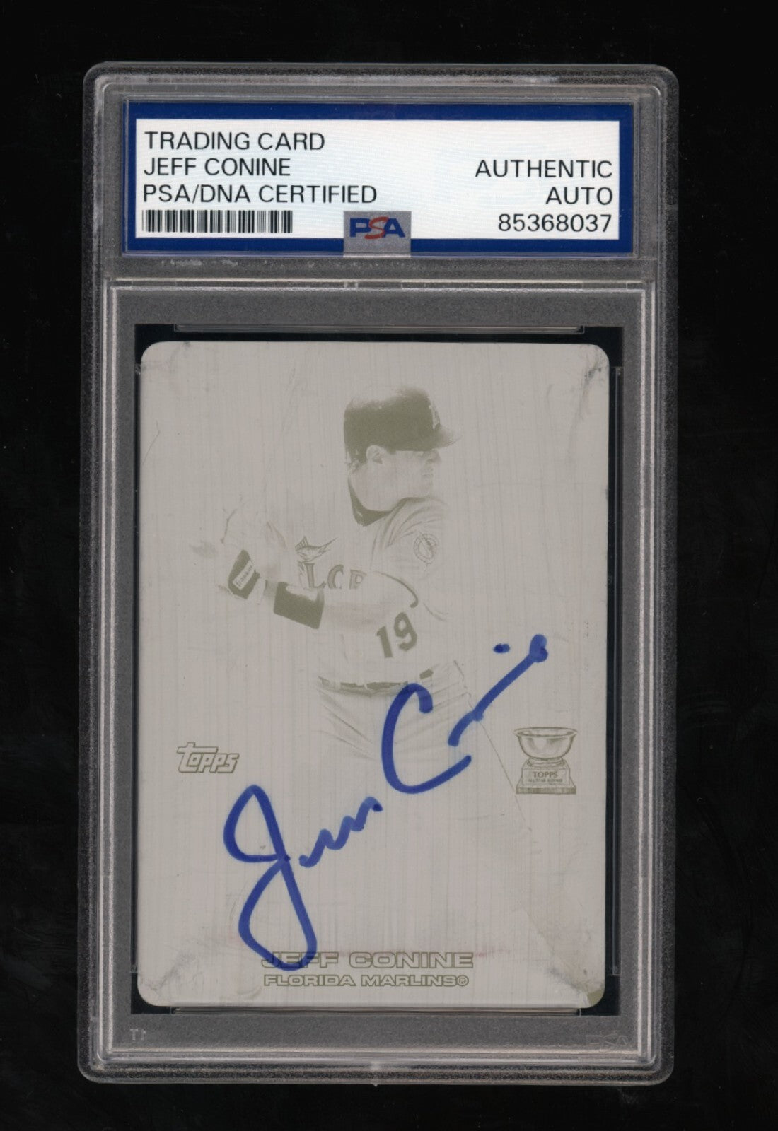 Jeff Conine 2005 Topps Rookie Cup Printing Plate #1/1 Signed PSA Authentic Auto0