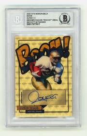 Rocket Ismail 2024 Hits Memorabilia BOOM Super 1/1 Signed BGS Auto Notre Dame0