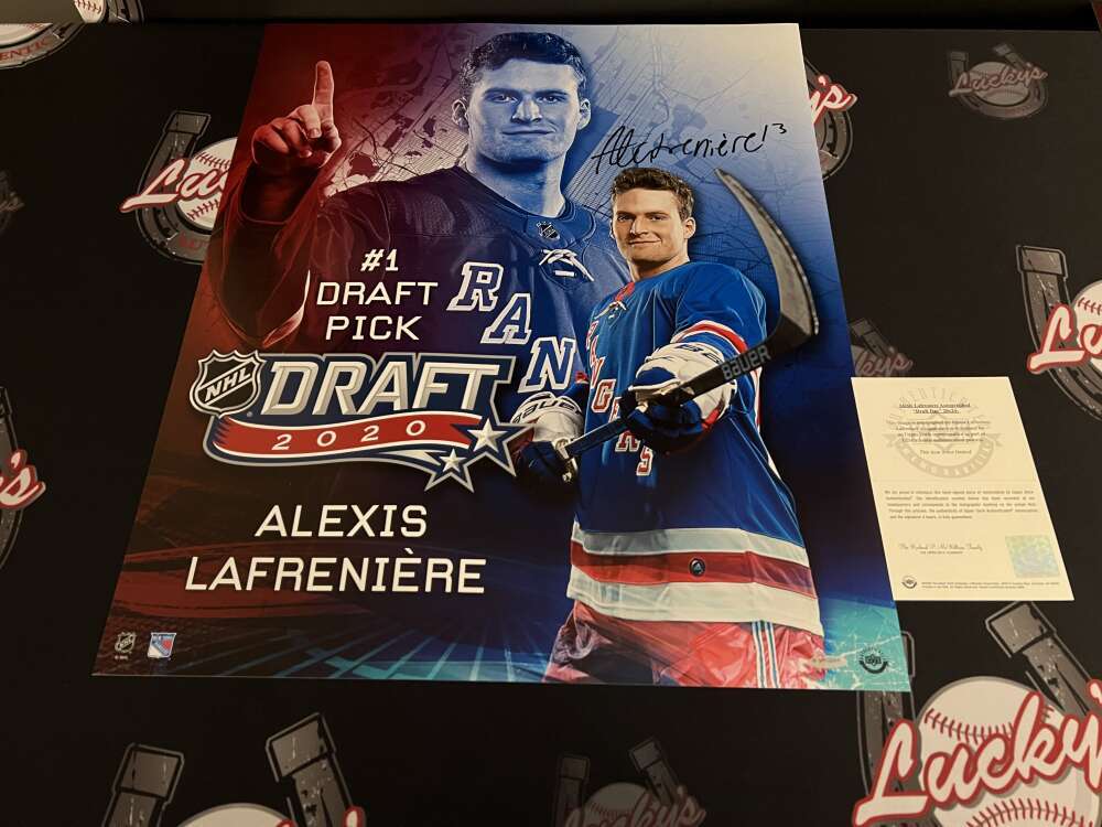 Alexis Lafreniere Signed 20x24 Photo Draft Day Upper Deck UDA COA NY Rangers3