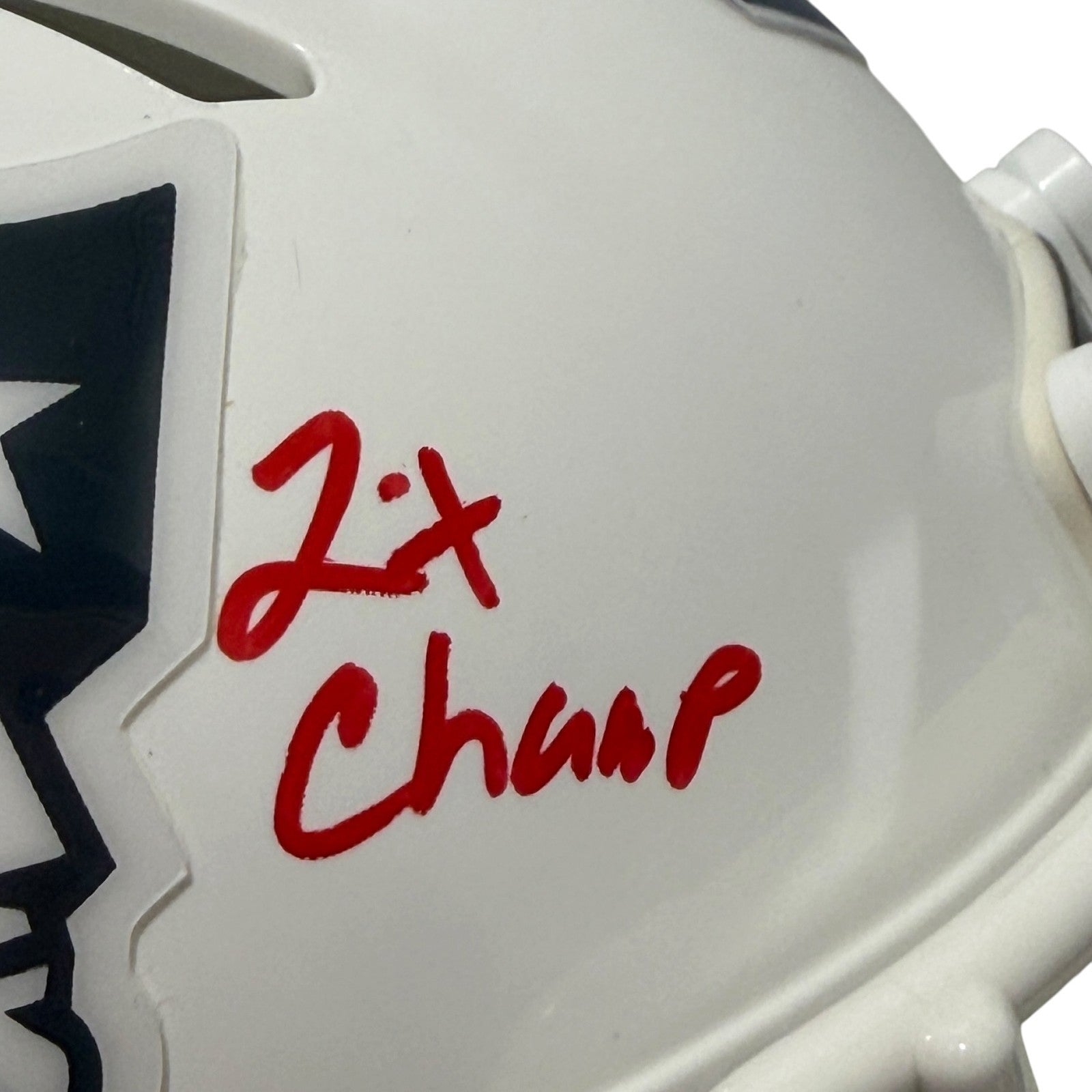 Vince Wilfork Signed Patriots Salute Mini Helmet w/ 2x Champ Ins JSA Witness COA2