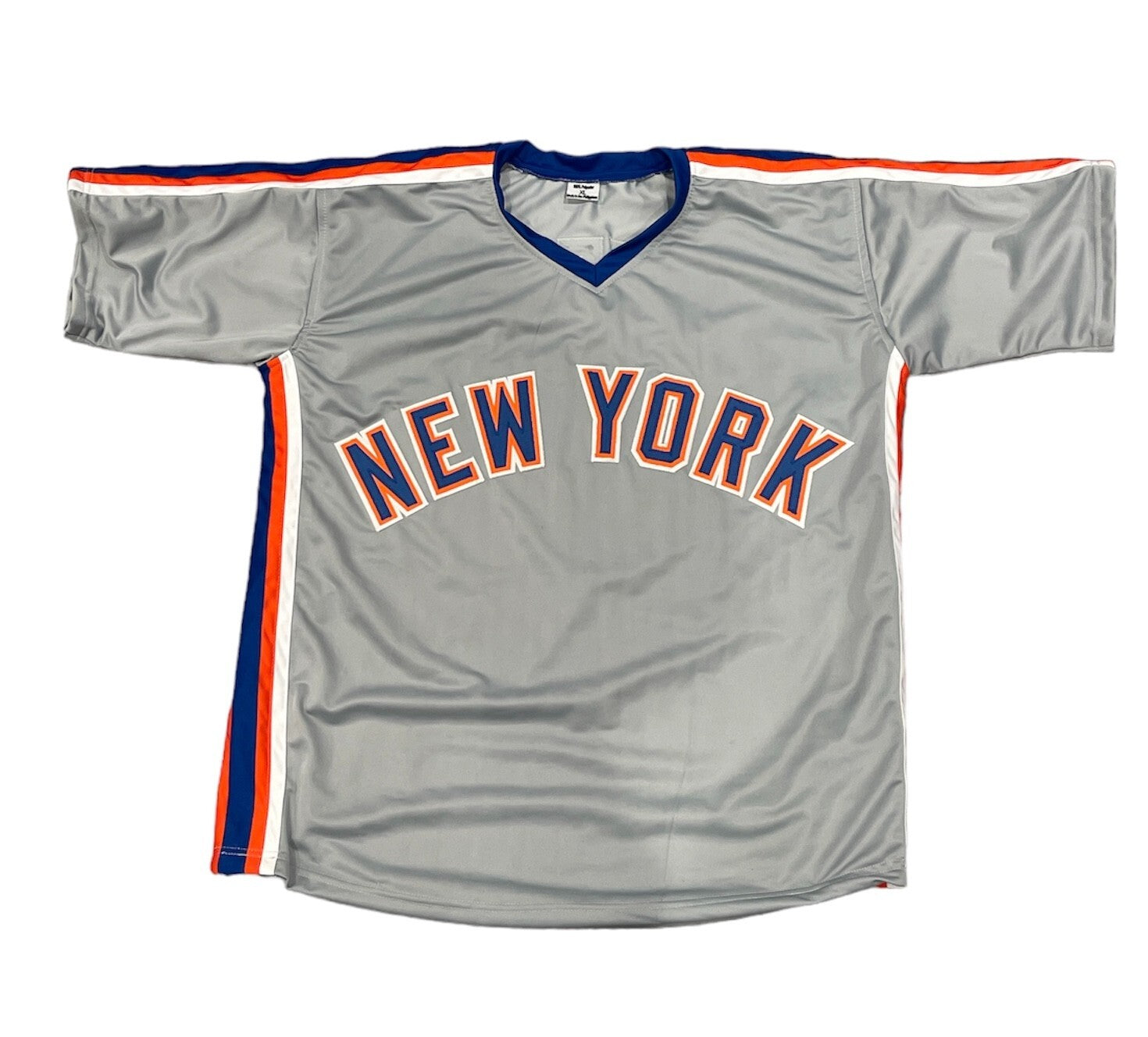 Randy Myers Signed NY Mets Custom Jersey w/ 1986 WS Champs Beckett BAS COA3