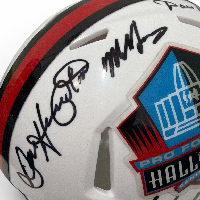 NFL Hall of Fame Multi Signed HOF Logo Mini Helmet w/ 15 Autos Beckett W BAS COA3